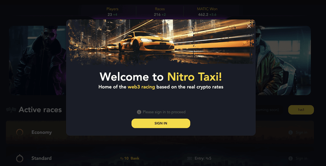 Nitro taxibanner